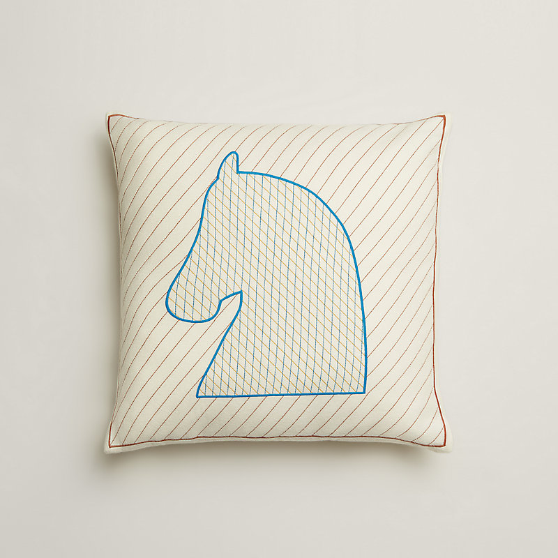 クッション 《フォーブルのオブジェ/シュヴァル》 - グレー | Hermès